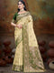 Deeva Sarees Beige Silk Saree